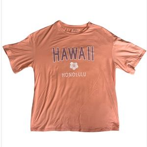 Hawaii Honolulu Oversized T-Shirt Women’s Size XS Orange Sherbet Tee